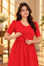 REDDISH DOT  (ZIPLESS MATERNITY)